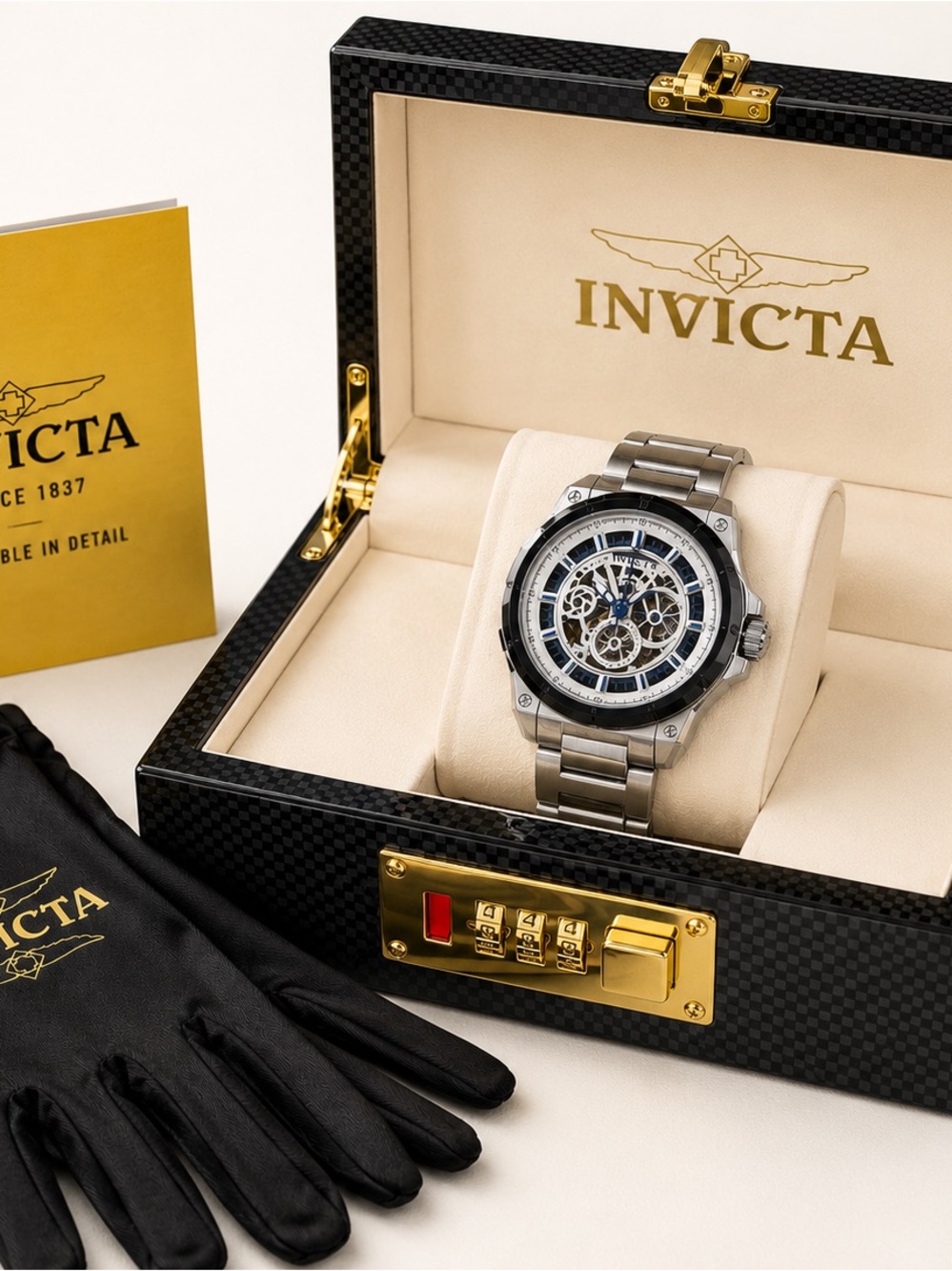 InvictaMen's Skeleton Automatic Watch w/sapphire crystal 24 crystals - Picture 10 of 10
